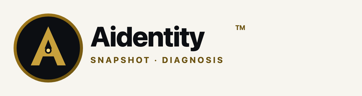 Aidentity — Snapshot · Diagnosis